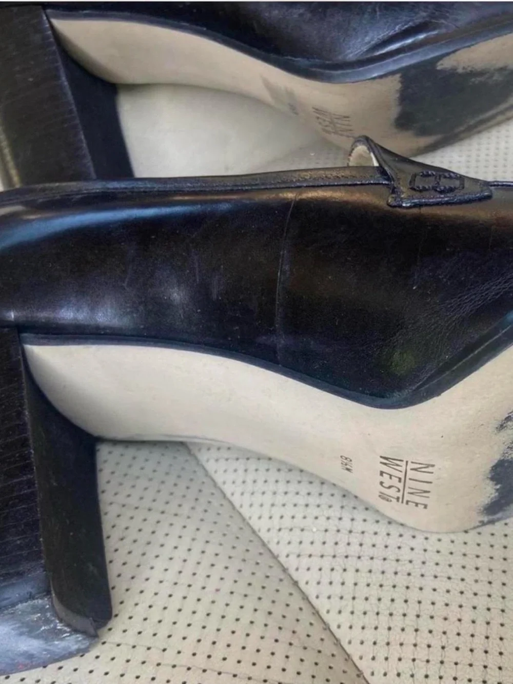 Nine West Black Leather Slip-On Loafers for Men